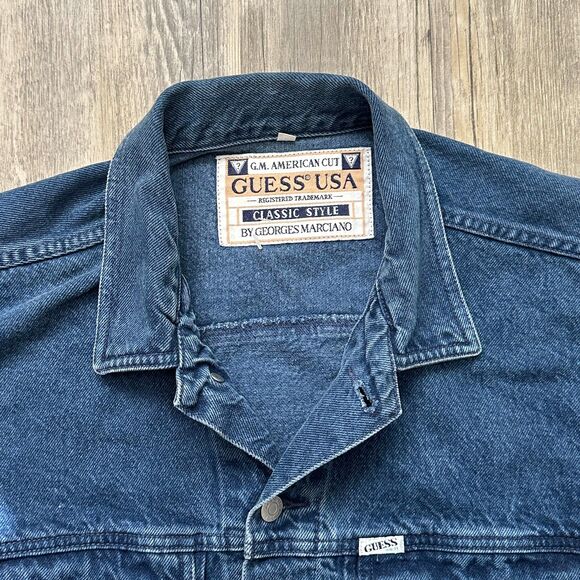 Vintage 80s Guess USA By George Marciano Denim Jacket Size Large - Picture 5 of 8